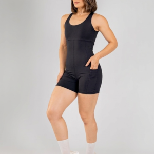 Macaquinho Fitness Feminino Poliamida Alta Compressão Zero Transparência — Lumina